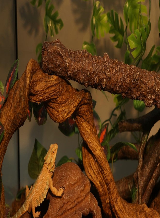 AQUA KT Reptile Climbing Stick Corner Tree Branch for Lizard Bearded Dragon Snake Hermit Crab Leopard Gecko Tree Frog Climber Accessory Terrarium Habitat Decoration - Image 2